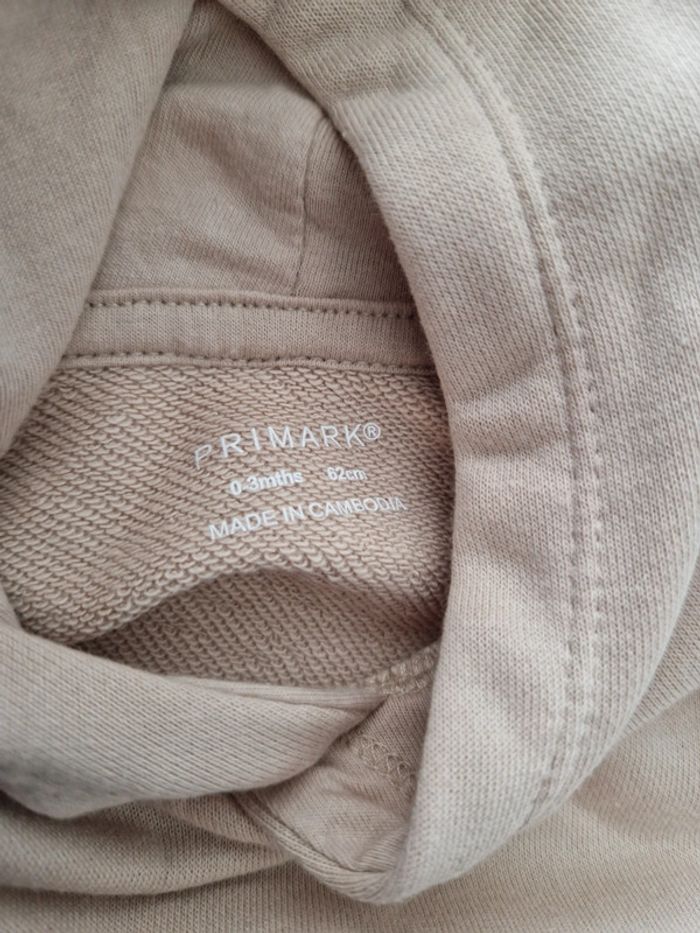 Sweat beige pour bébé de 0-3 mois / 62 cm - photo numéro 3