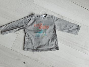 Vêtement bébé mixte garçon fille Kitchoun tee-shirt manches longues batterie musique 9 mois