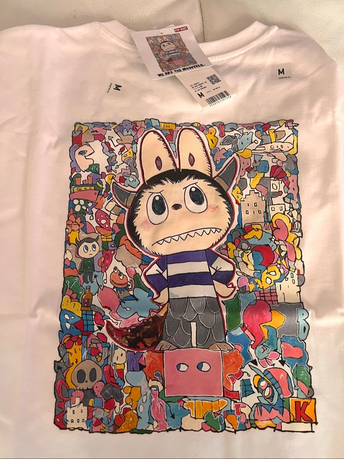 Popmart T-shirt Labubu neuf taille M - photo numéro 3