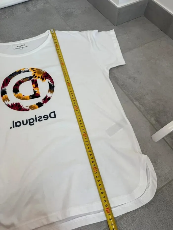 T-shirt Desigual femme blanc taille L neuf - photo numéro 9