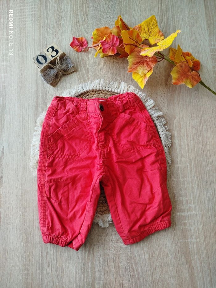 Pantalon rouge Kitchoun 3mois