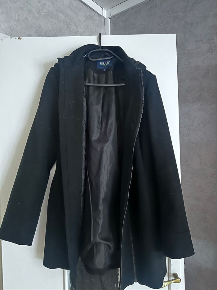 Parka noir automnale