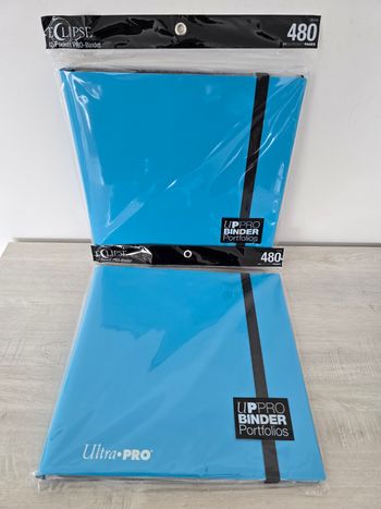 Lot de 2 portfolios Ultra Pro Éclipse 480 Sky Blue 