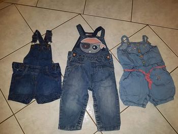 lot de 3 salopettes