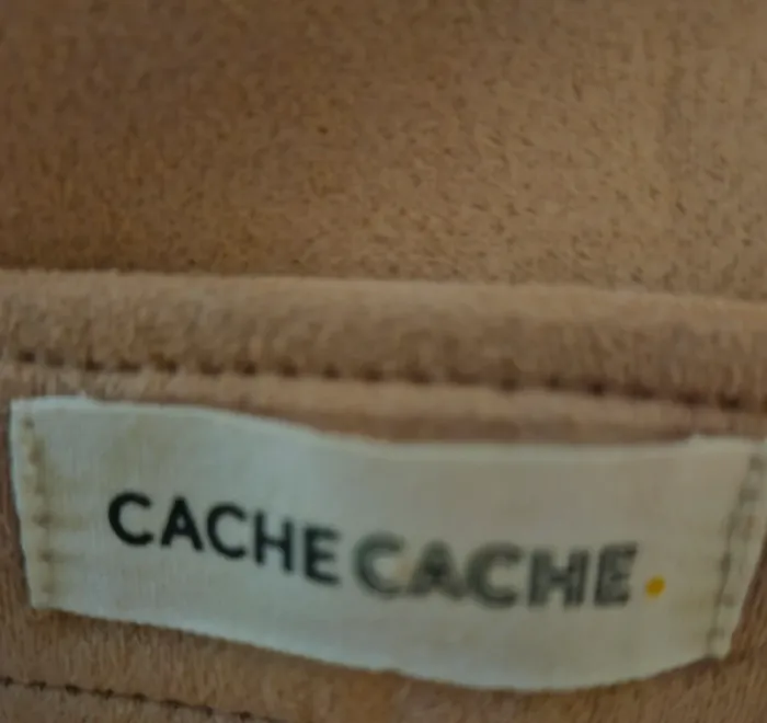 Jupe beige à pression Cache Cache Taille 38 Neuve - photo numéro 3