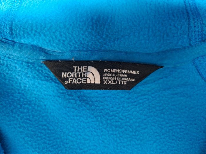 Polaire légère zippée the north face bleu femme - taille 2XL - brodé - photo numéro 7