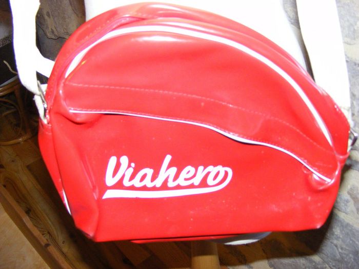 sac à main vintage rouge forme arrondie - photo numéro 2