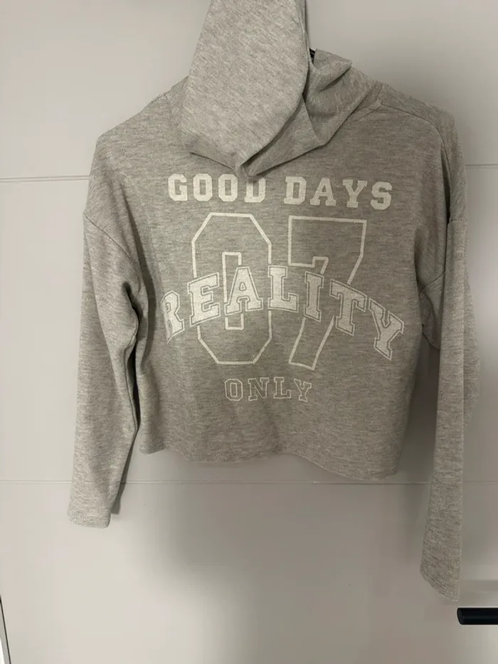 Pull à capuche IKKS beige – Taille XS – Très bon état - photo numéro 2