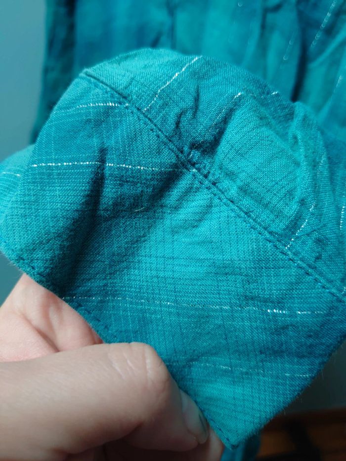 Chemise à paillettes bleu taille 40 - photo numéro 6