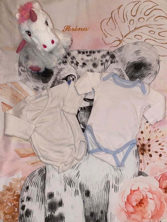 Lot de 4 bodies, 3 mois, marques diverses. - photo numéro 4
