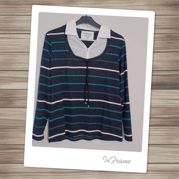 Très beau pull femme col chemise Taille M canda