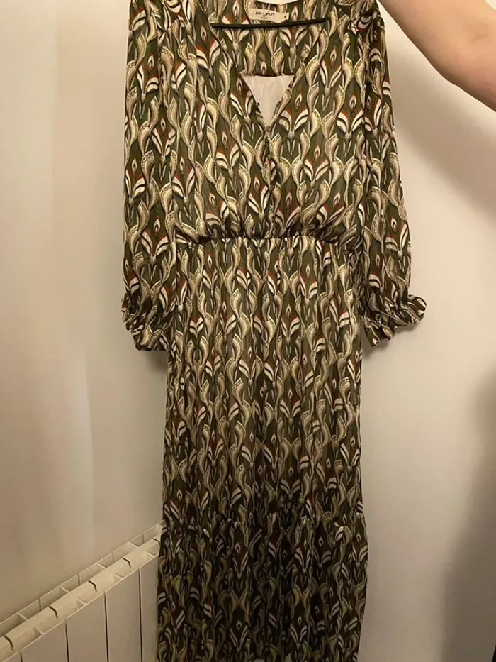 Robe longue à motifs