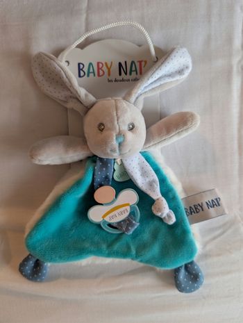 Attache tétine/ doudou lapin