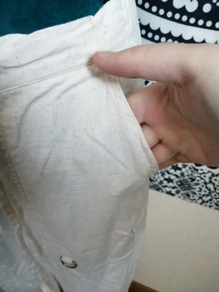 Ensemble pantalon et veste sans manches beige en lin / ouqingda / (XL) - photo numéro 10