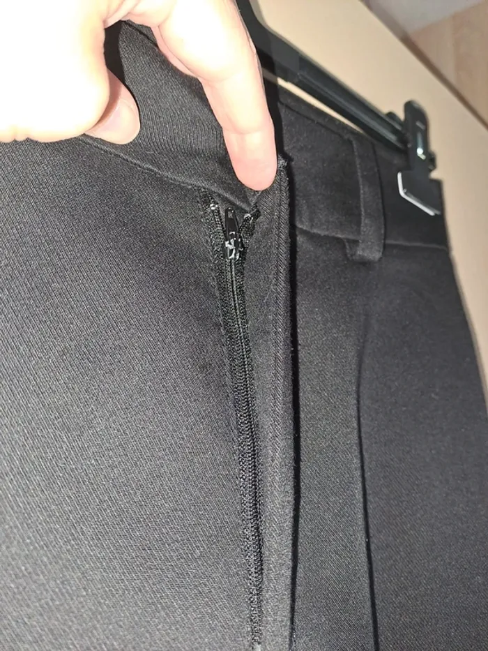 Pantalon femme Mango jambes larges comme neuf 34 noir - photo numéro 4