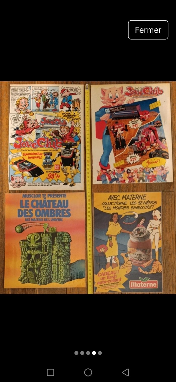 Lot de 12 anciennes publicités plastifiées divers jouets garçon vintage - photo numéro 4