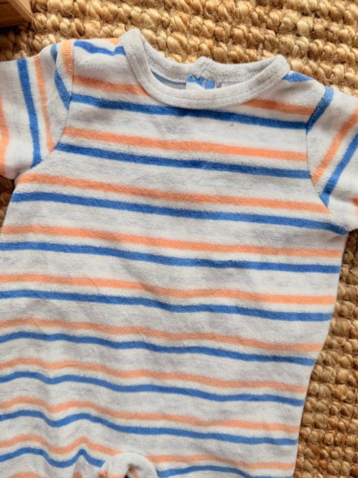 Pyjama velours TEX 1mois / 54cm - photo numéro 2