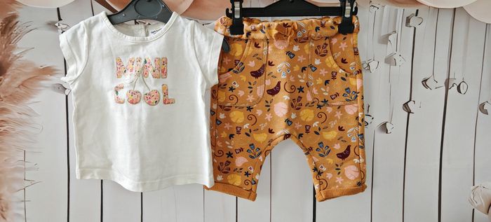 Ensemble Fille Tape à l’œil  t-shirt Mini Cool + pantalon chaud – 3 mois - photo numéro 2