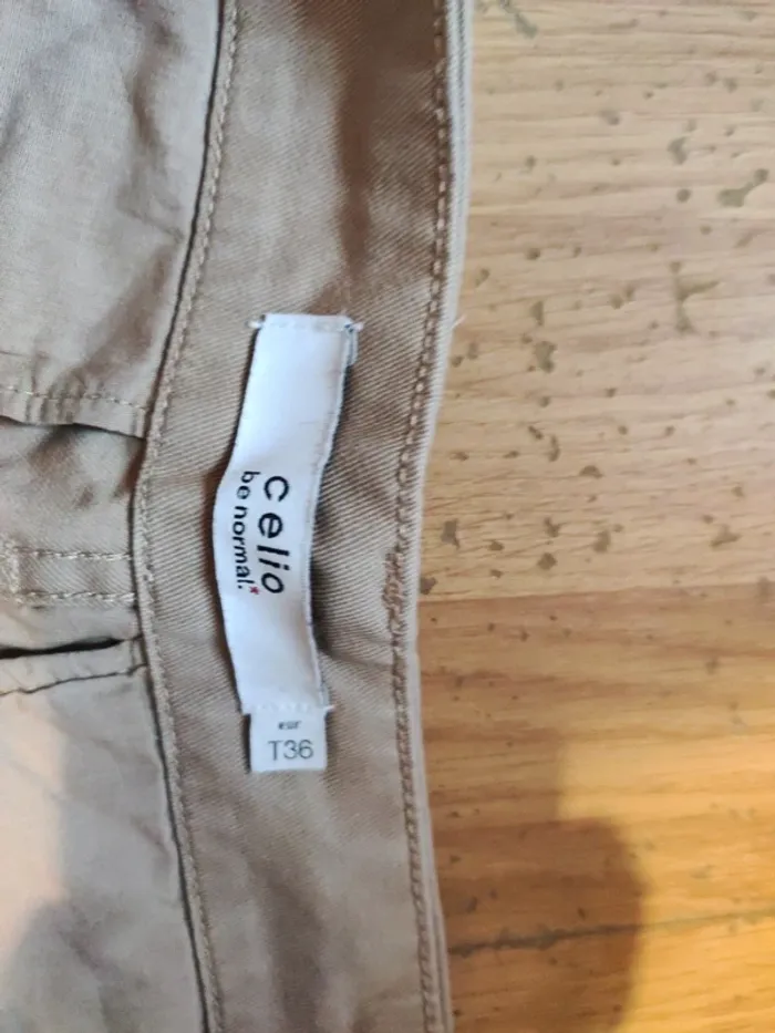 Pantalon cargo Celio beige - photo numéro 7
