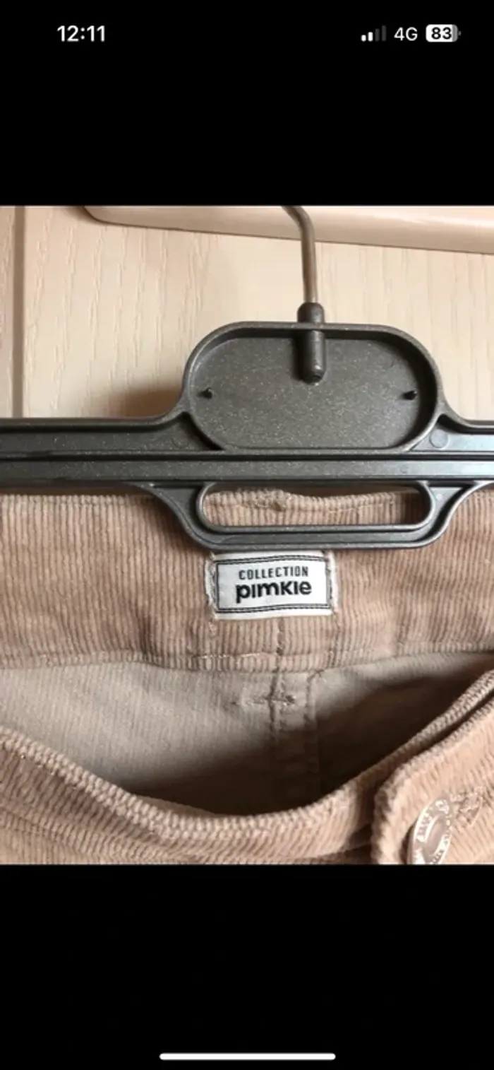 jeans velours flare pimkie beige marron - photo numéro 4
