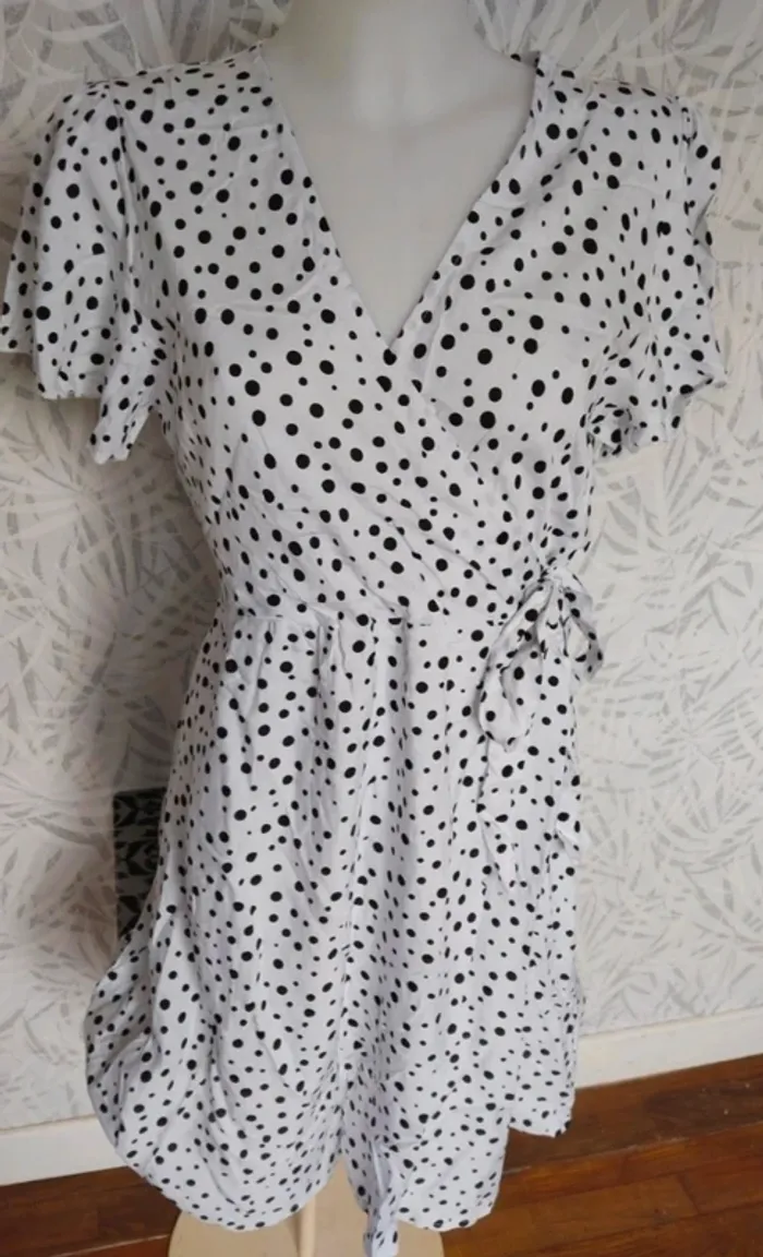Sublime robe d'été femme à pois taille S/M 36/38 - photo numéro 2
