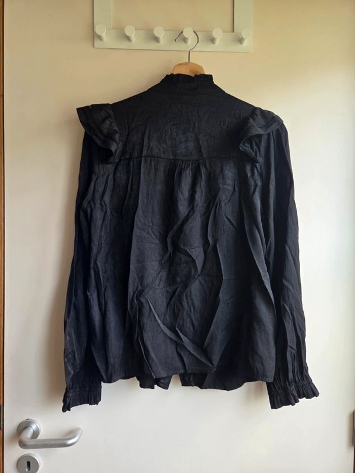 Blouse noire majolica à volants - taille L - photo numéro 9