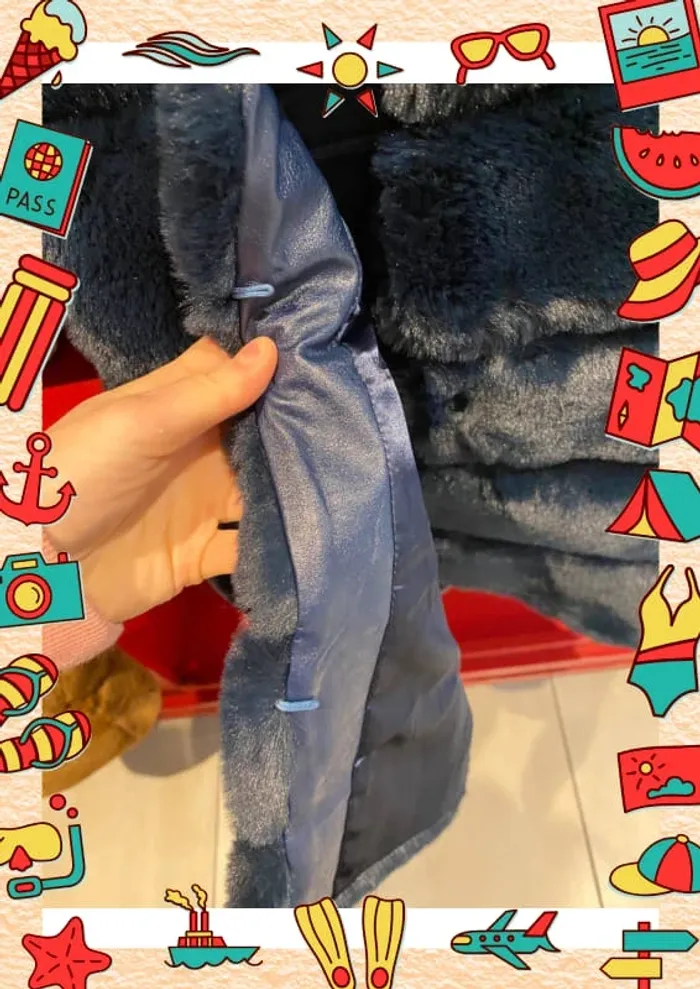 Veste sans manches fausse fourrure marine - photo numéro 3