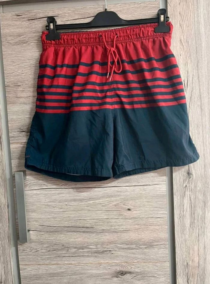 Short  de  bain homme L  maillot de  bain  bleu  et  rouge