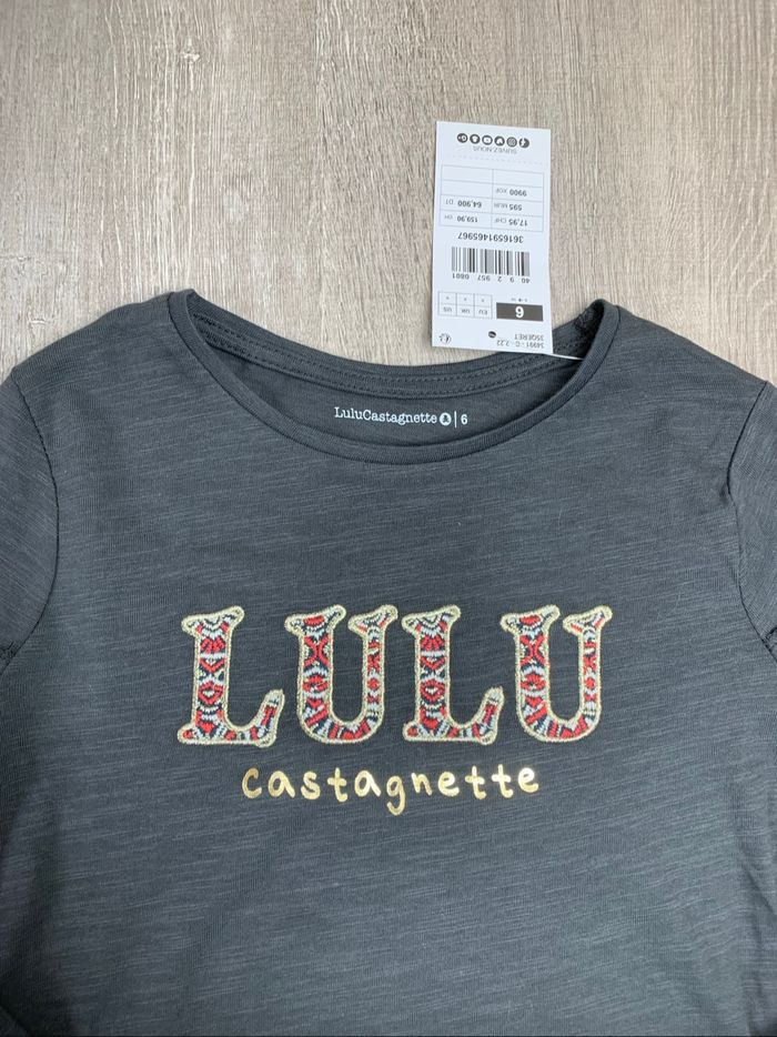 T-shirt ML avec inscription brodée - taille 6 ans - neuf - photo numéro 6