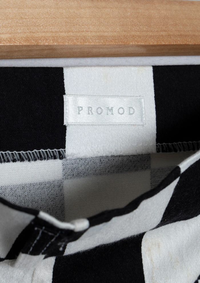 Jupe damier noir et blanc black and white checkered skirt promod - photo numéro 5
