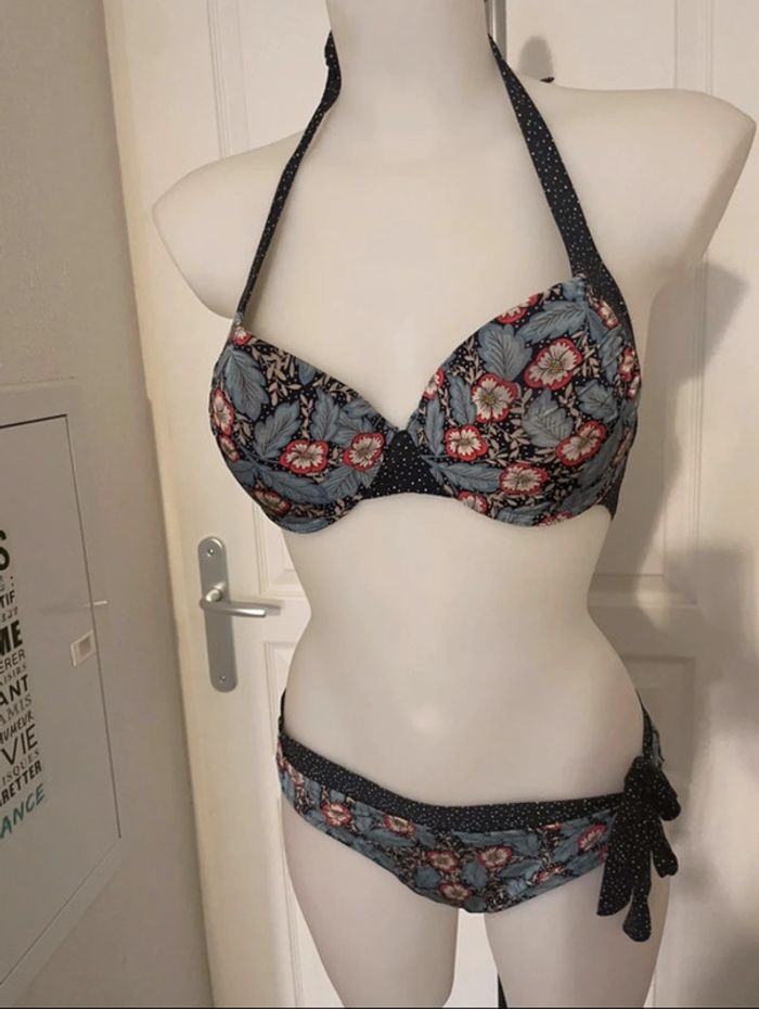 Maillot de bain 2 pièces rouge-gorge - photo numéro 2