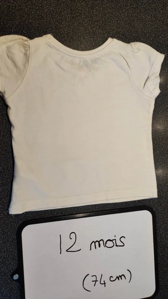 t-shirt à manches courtes + jupe taille 12 mois - photo numéro 7