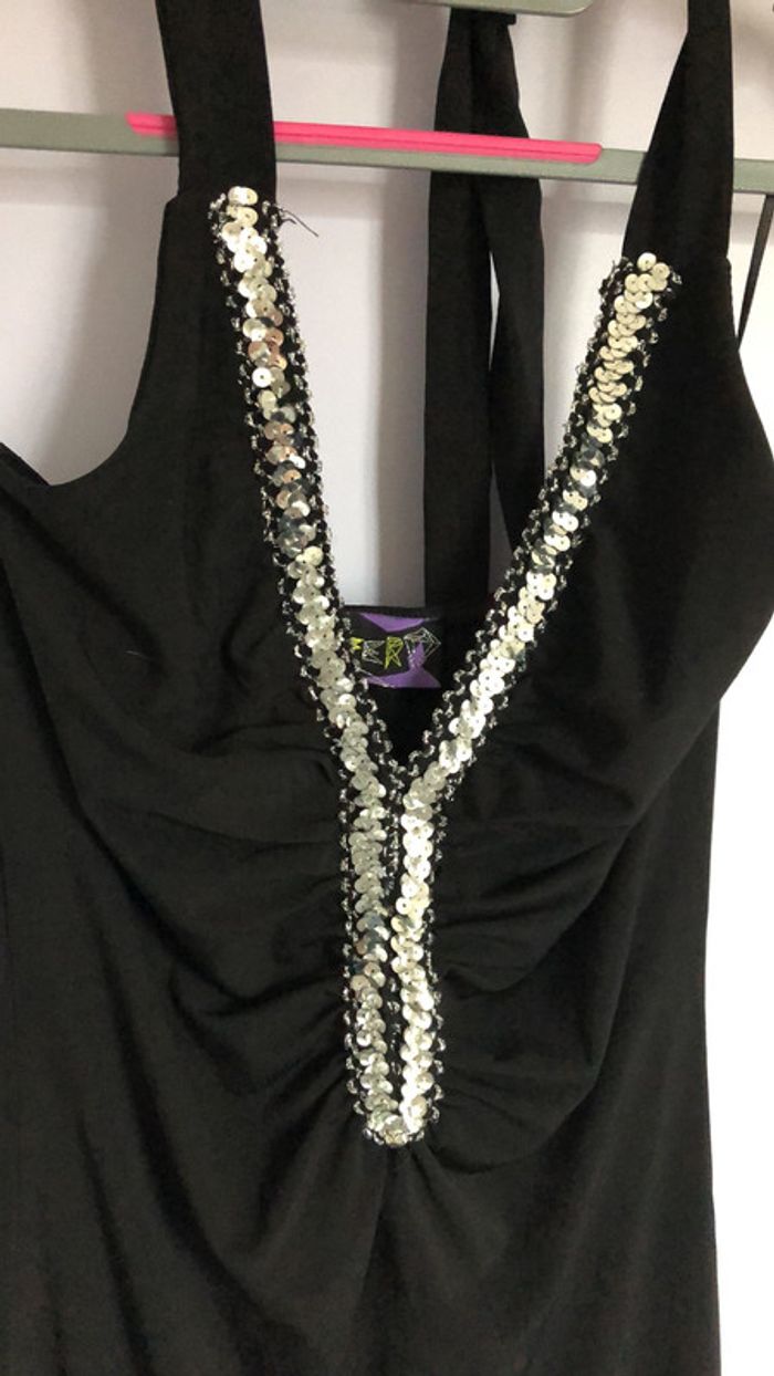 Robe noir sequin argent - photo numéro 3