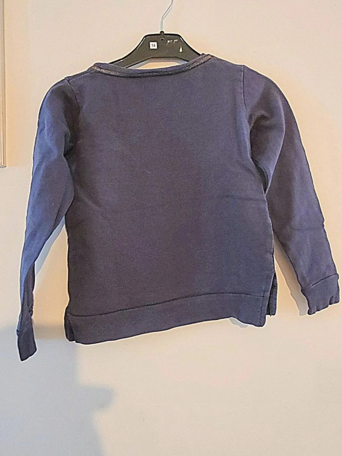 Pull bleu marine Motif étoile filante taille 6 ans - photo numéro 3