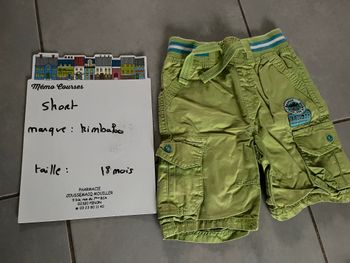 Short garçon 18 mois