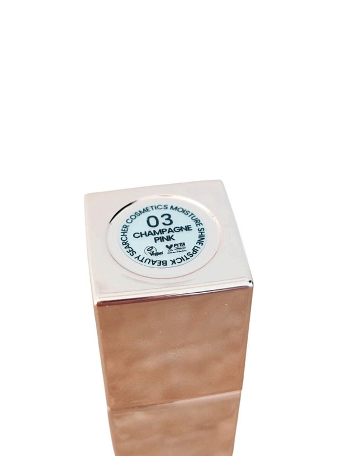 Rouge à lèvres Vegan Brillant métallique 03. Champagne Pink - photo numéro 2