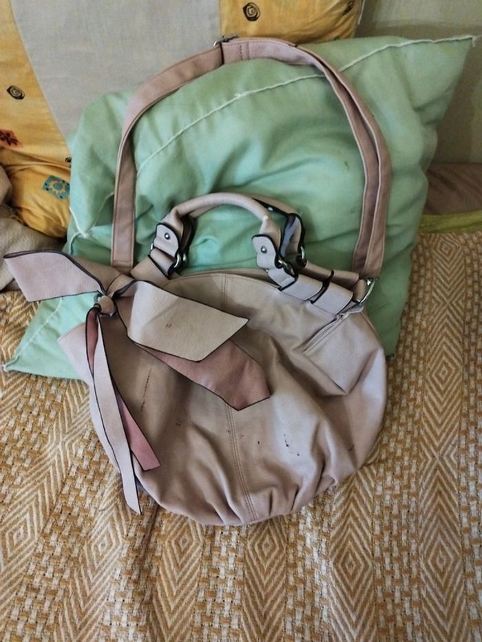 Sac bandoulière rose nœud coquette rond y2k - photo numéro 2
