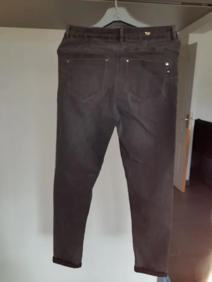 Jean slim  gris taille 40 breal - photo numéro 4