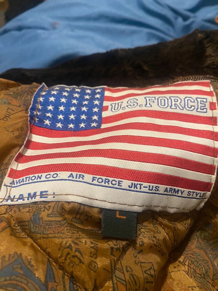 Veste bombers vintage marron xl - photo numéro 7