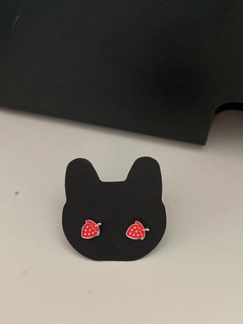 Boucles d’oreille fantaisie cœur chat papillon