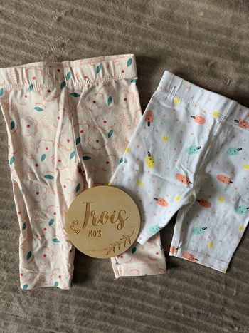 Lot de 2 legging fin bébé fille
