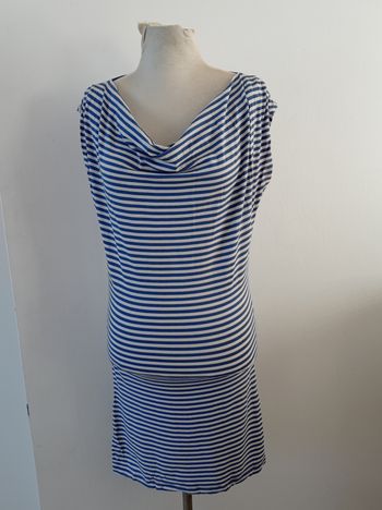 robe rayé bleu de Amisu 38 ref 91 C8