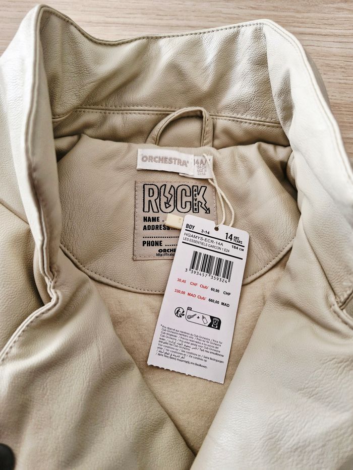Veste en cuire