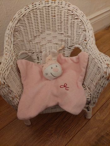 Doudou en forme d'étoile rose lapin Nicotoy