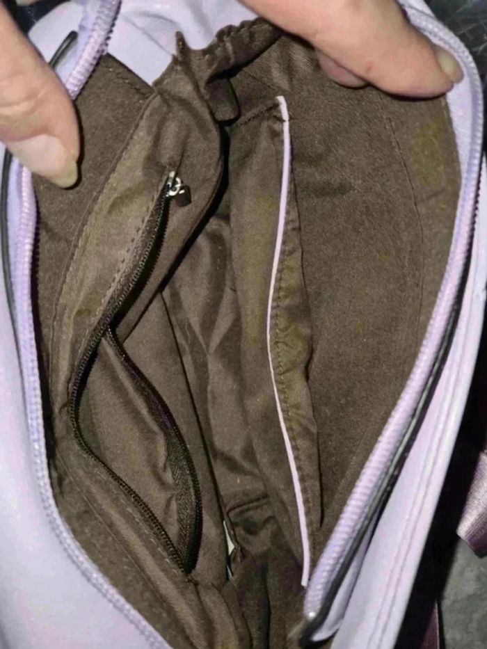 Sac a main lila avec sa pochette - photo numéro 3