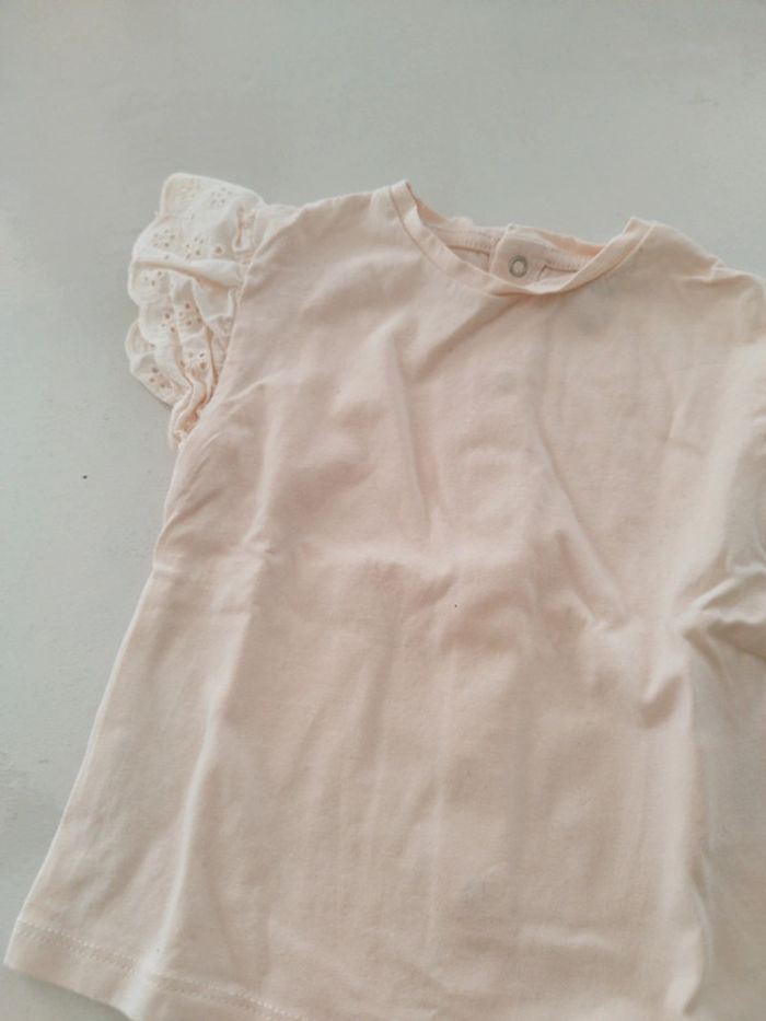 Lot de 2 tee shirt MC bébé fille 12 mois - photo numéro 3