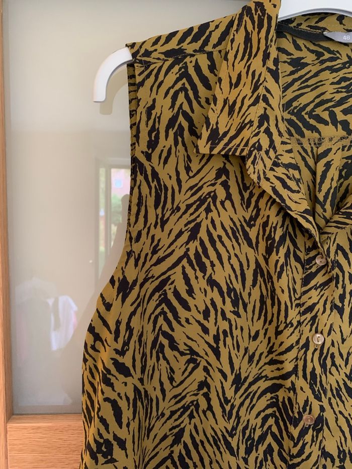 Chemisier sans manches motif zébré - photo numéro 4