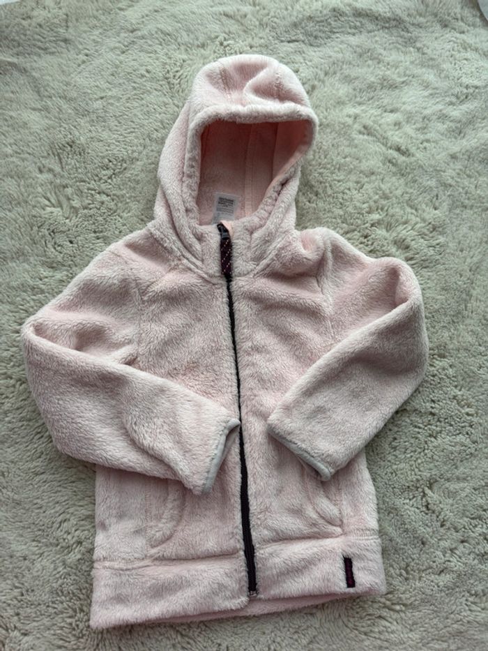 🧥Veste à capuche tout doux rose - fille 3-4 ans- très bon état