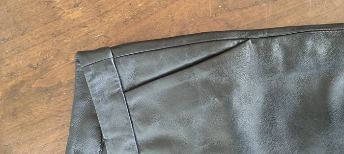 Pantalon droit La Redoute Cuir véritable noir 42/44 - photo numéro 3