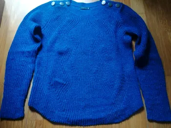 Pull laine Bleu brillant